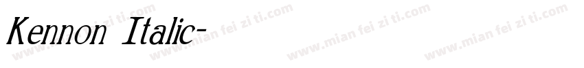 Kennon Italic字体转换